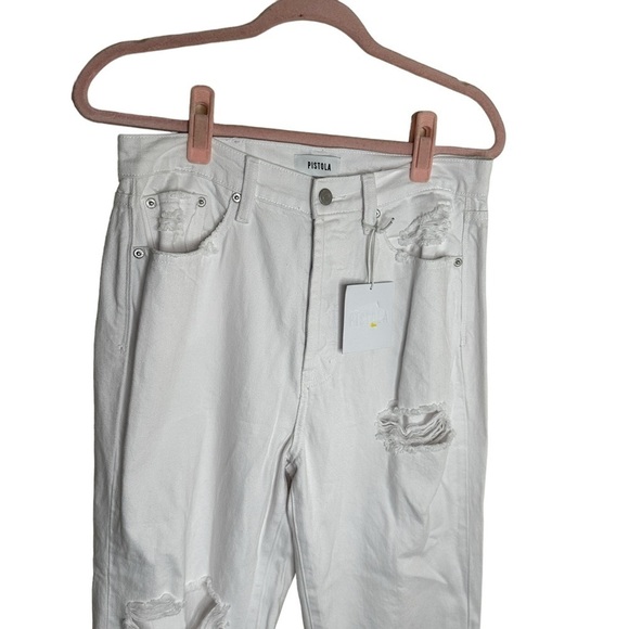 Pistola Cassie Super High Rise Straight in Snowfall Distressed NWT - Picture 11 of 14